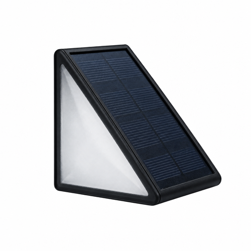 Ascenda luz solar triangular para escalones sobre fondo blanco