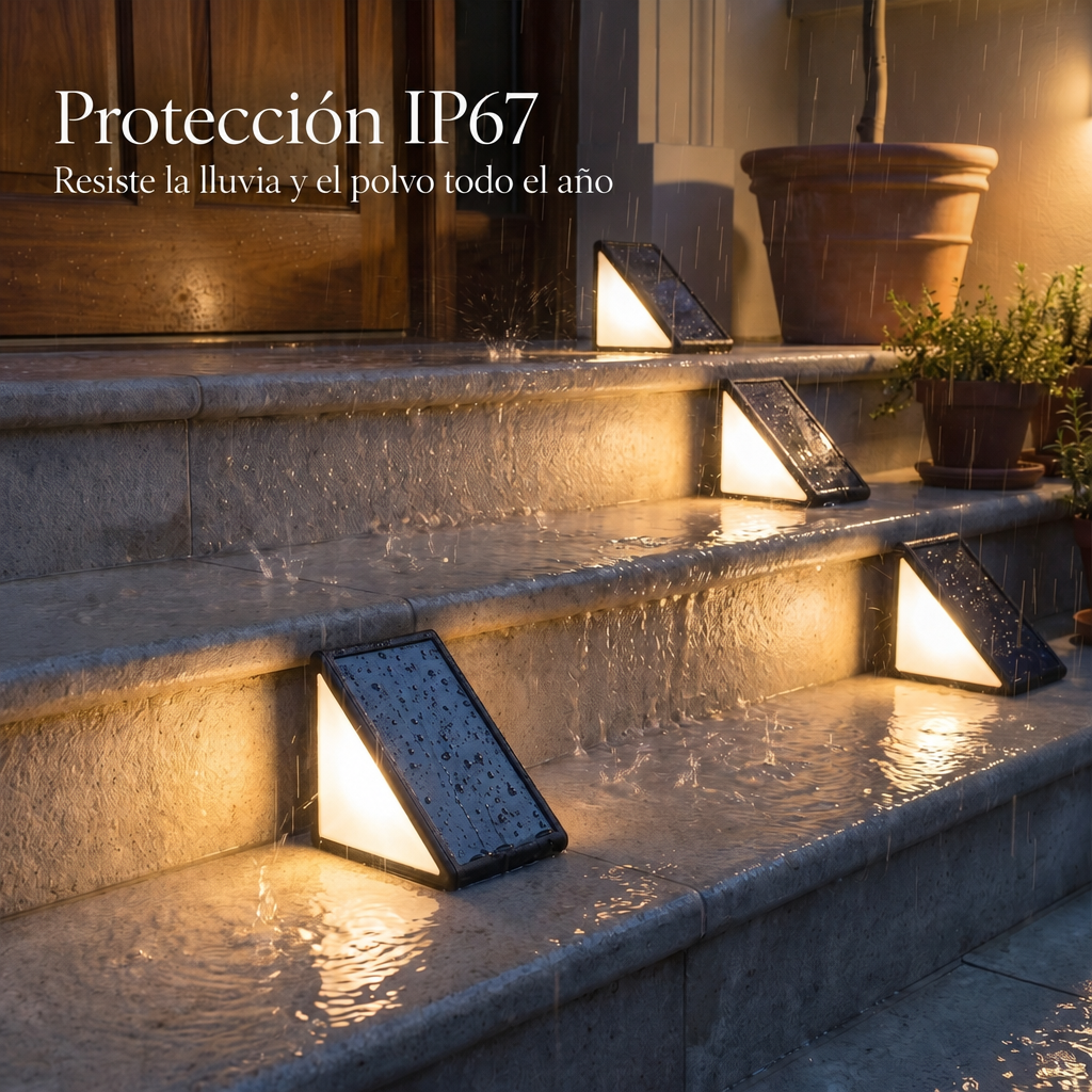 Luces Ascenda funcionando bajo la lluvia, protección IP67