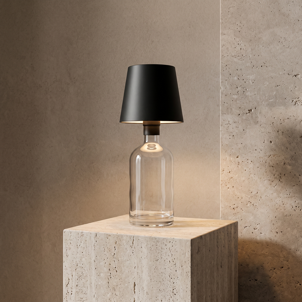 Aura sobre pedestal de travertino
