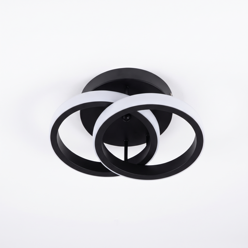 Eclipse plafón LED negro sobre fondo blanco